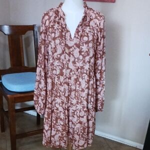 NWOT- LARK+GREY- Boutique Brown Dress